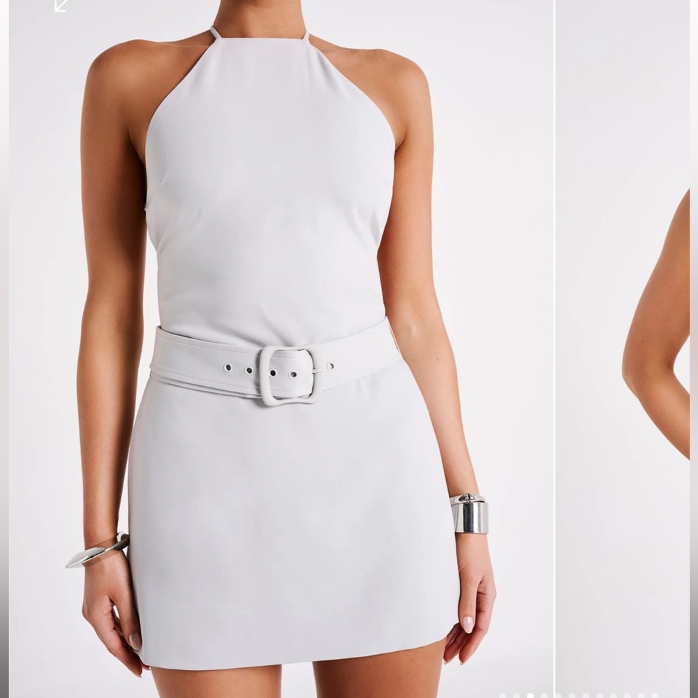 DIANA
Suiting Mini Dress - Ice Grey